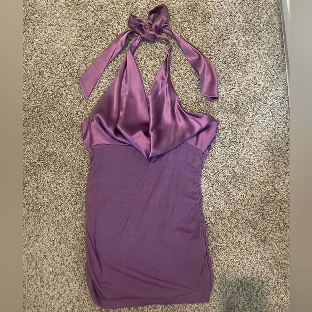VINTAGE BEBE Cowell Neck Halter Top size S